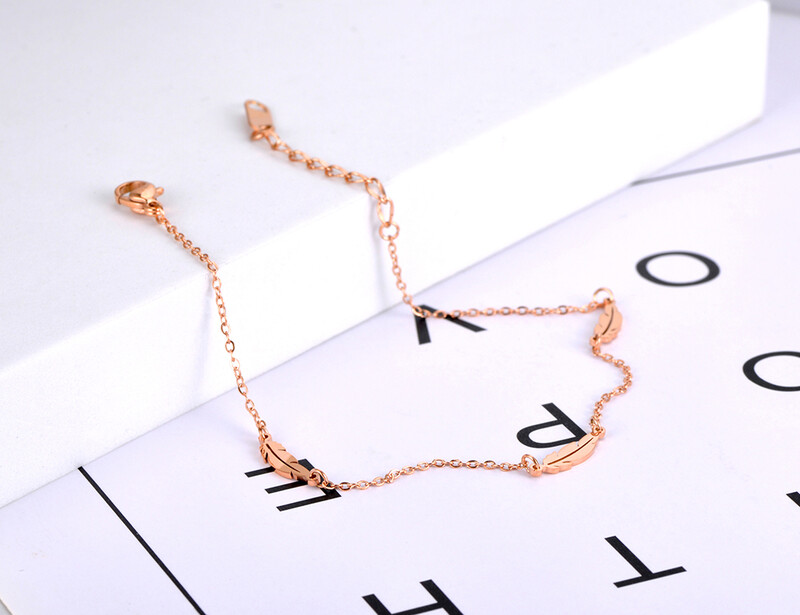 JeeMango Bohemia nerūdijančio plieno plunksnų žavesio apyrankės moterims vasaros paplūdimio kojų apyrankės pėdų papuošalai браслет на ногу JA21003