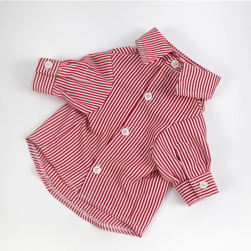 Svītrains krekls suņiem Pavasaris un vasara Franču buldogu mājdzīvnieku apģērbi Luksusa modes kucēna kostīms Maza suņa apģērbs Suņa apģērbs