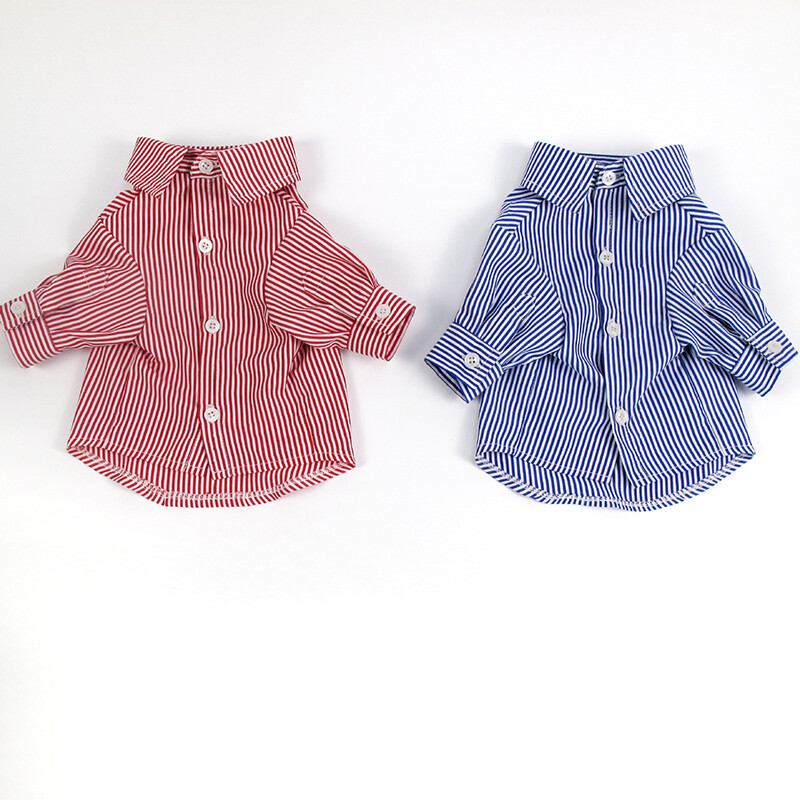 Svītrains krekls suņiem Pavasaris un vasara Franču buldogu mājdzīvnieku apģērbi Luksusa modes kucēna kostīms Maza suņa apģērbs Suņa apģērbs