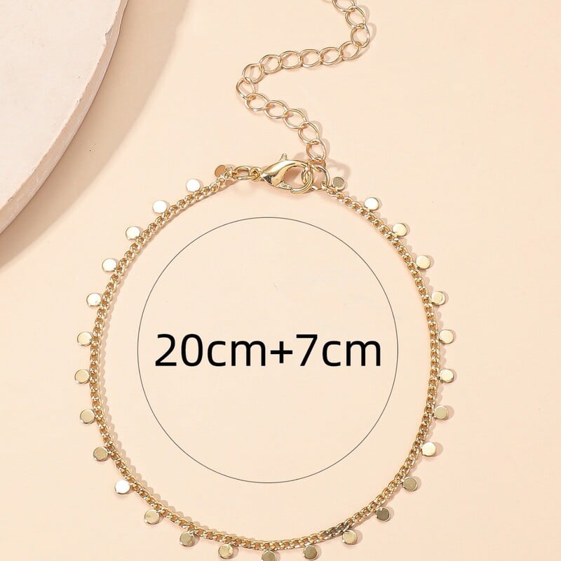 Vasaros Boho apvalios geležies detalės kutais pakabukas pakabukas moterims paplūdimio klasikinė nerūdijančio plieno apyrankė vandeniui atspari papuošalų dovana