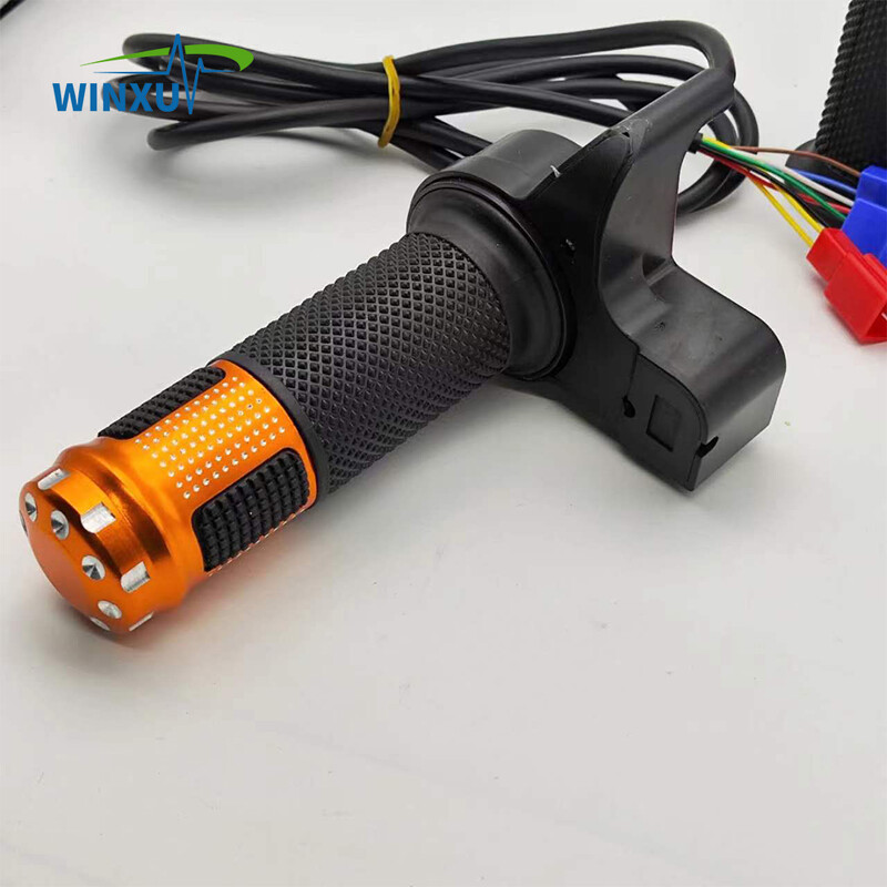 Trotineta electrică Accelerație de răsucire Hall 5V înainte înapoi, 3 viteze, mâner de rotire din metal auriu