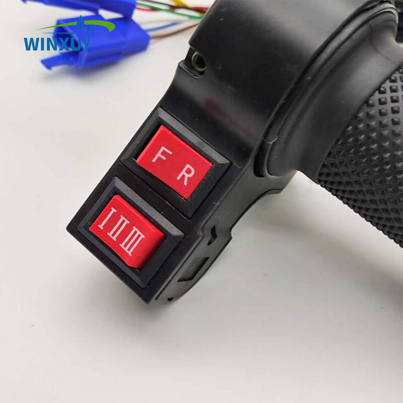 Trotineta electrică Accelerație de răsucire Hall 5V înainte înapoi, 3 viteze, mâner de rotire din metal auriu