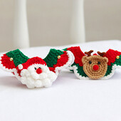 Kalėdų naminių gyvūnėlių megzti apykaklės seilinukai Reguliuojami rankomis austi peteliškės Kalėdų senelio kaklo skarelė šuniukas raudonas skara augintinio kostiumo aksesuaras karoliai