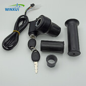 E-dviračio akceleratoriaus akceleratoriaus salė 5 V pusiau pasukama rankena su elektriniu durų užrakto raktu, skirta elektrinio dviračio paspirtuko remonto priedams