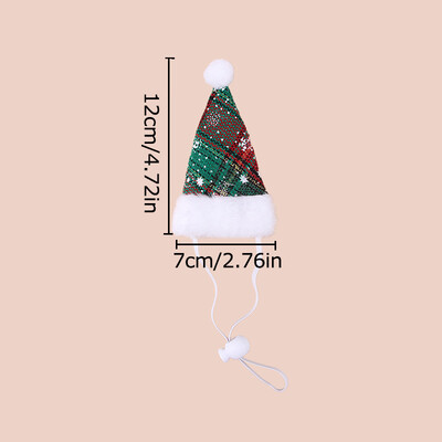 Pet Mini pliušinė kalėdinė kepurė Miela veltinio rutulinė lankelis varpelis Kalėdų senelio kepurė Katės Šunys Kalėdų Naujųjų metų vakarėlio kepuraitės Naminių gyvūnėlių Navidad kostiumo dekoras