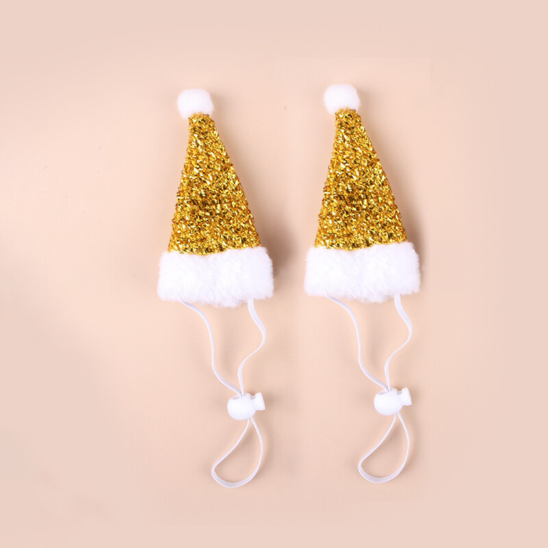 Pet Mini pliušinė kalėdinė kepurė Miela veltinio rutulinė lankelis varpelis Kalėdų senelio kepurė Katės Šunys Kalėdų Naujųjų metų vakarėlio kepuraitės Naminių gyvūnėlių Navidad kostiumo dekoras