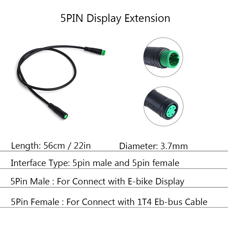 E-dviračio kabelis, skirtas Bafang / 8FUN variklių rinkiniams Pavarų jutiklio USB programavimas Hidraulinių stabdžių jutiklio ekrano laikiklis 5PIN stabdžių 3 kontaktų 1T4