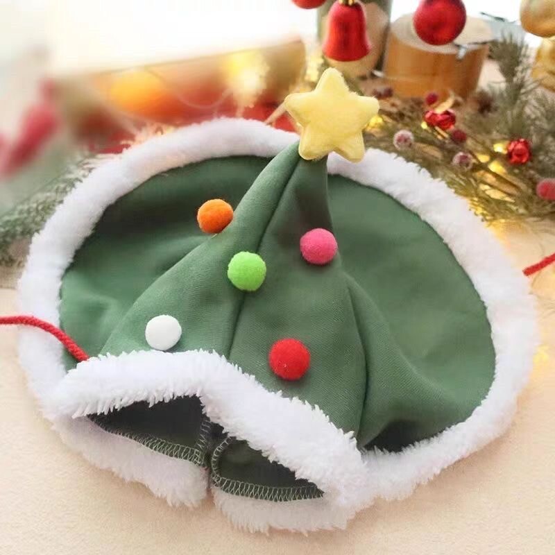 Ziemassvētki Kaķi Apmetņi Suņu apmetņi Ziemas silti Suņi Apmetņi Ziemassvētku vecīša tērps Kaķis Ziemassvētku kostīms Svētku kostīms Mājdzīvnieku apģērbi Smieklīgi aksesuāri Dekors