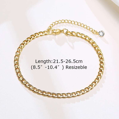 Vyriškos kulkšnies atramos, paauksuotos grandinės vyriškos kulkšnies atramos, vyriškos nerūdijančio plieno kojos, madinga kubietiška lyno jungtis su pailginta grandine