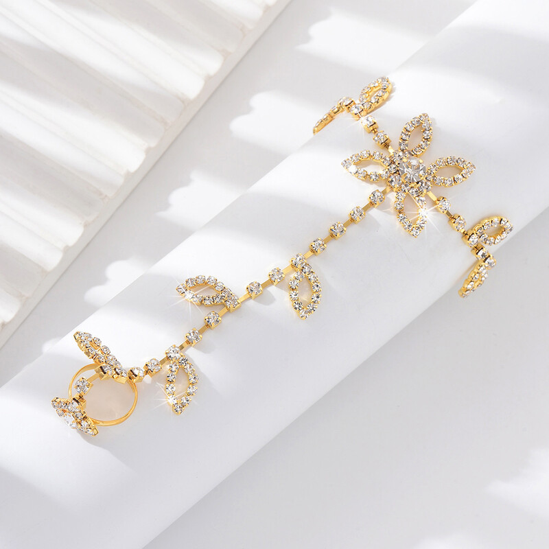 1 Lanț cu gheare pentru femei la modă la modă, serie de lanțuri de frunze, petale, picioare, turism în aer liber, plajă, banchet, petrecere, cadou de festival