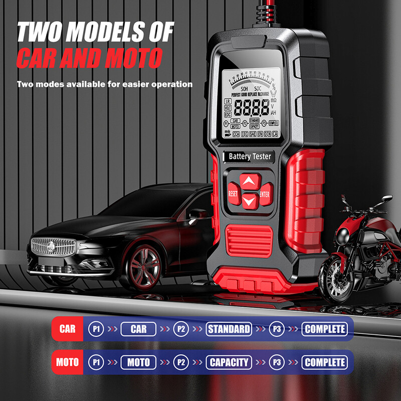 Aku analüsaatori testimise tööriist SOH SOC CCA IR mõõtmise nutikas aku tester auto aku analüsaator auto veoauto mootorratta paadi jaoks