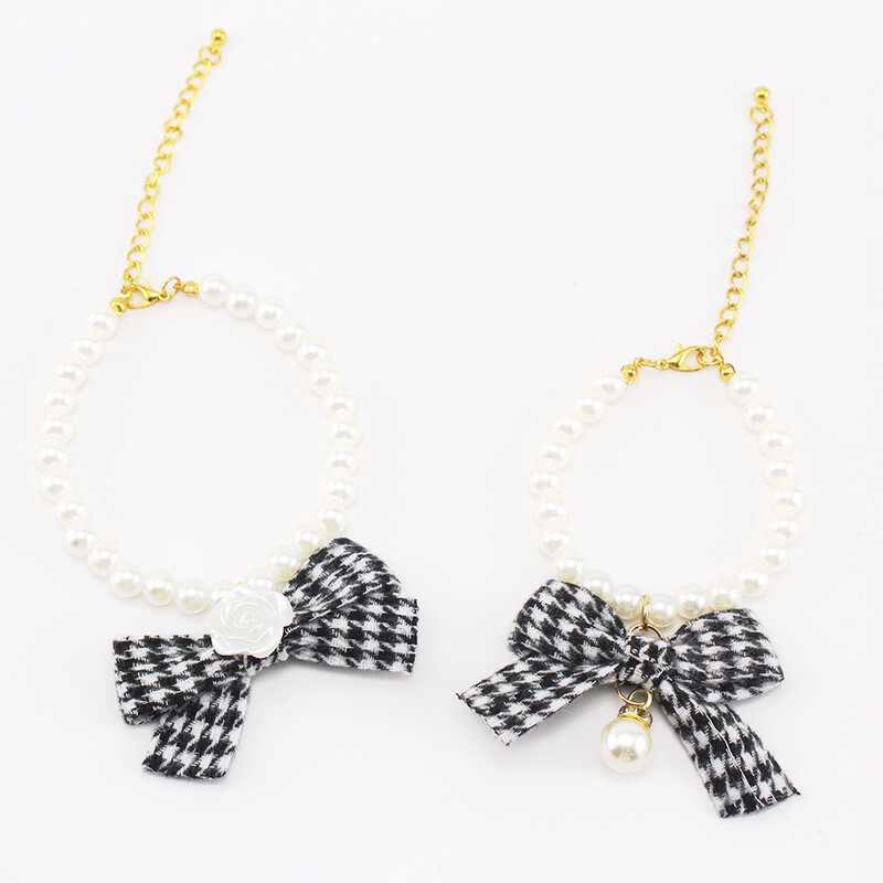 Pērļu kaklarota kaķiem kucēnam Regulējama vērtne Houndszoth stilā Ziemassvētku dāvanas Eleganti mājdzīvnieki Piederumi Aksesuāri Suņi Loki Kaklasiksna