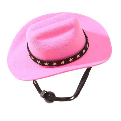 Šunų ir kačių drabužiai Kaubojiško stiliaus žvaigždės kepurė su smakro dirželiu