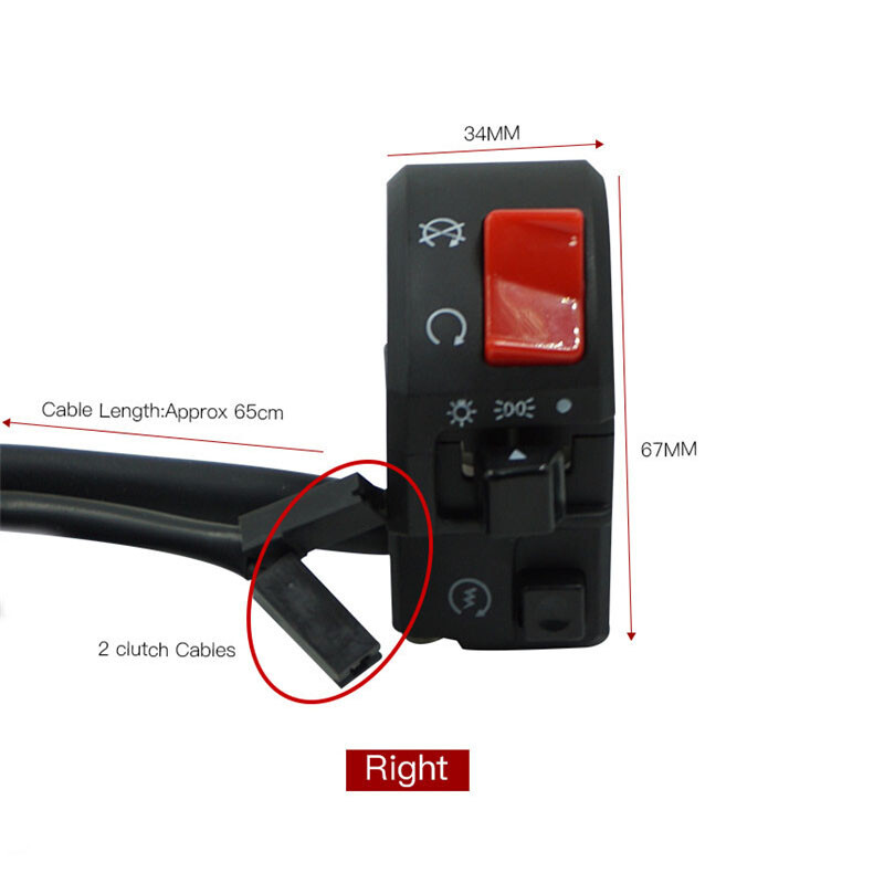 Motorkerékpár kormányrúd kapcsoló kürt gomb irányjelző elektromos ködlámpa indító kormányvezérlő kapcsolója