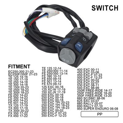 Motociklų priedų jungiklis skirtas GASGAS KTM HONDA EC ECF EXC XCW EXCTPI EXCF FREERIDE SC SMC SXC RALLY SUPERENDURO TE TX FE FX