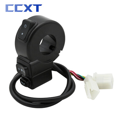 3 viename motociklo jungiklis keturračių priekinių žibintų posūkio signalo signalo įjungimo / išjungimo mygtukas, skirtas Honda Suzuki Kawasaki 22 mm vairai universalus