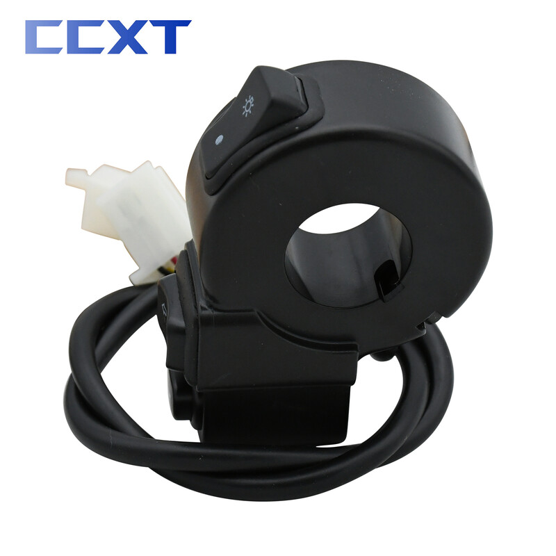 3 viename motociklo jungiklis keturračių priekinių žibintų posūkio signalo signalo įjungimo / išjungimo mygtukas, skirtas Honda Suzuki Kawasaki 22 mm vairai universalus