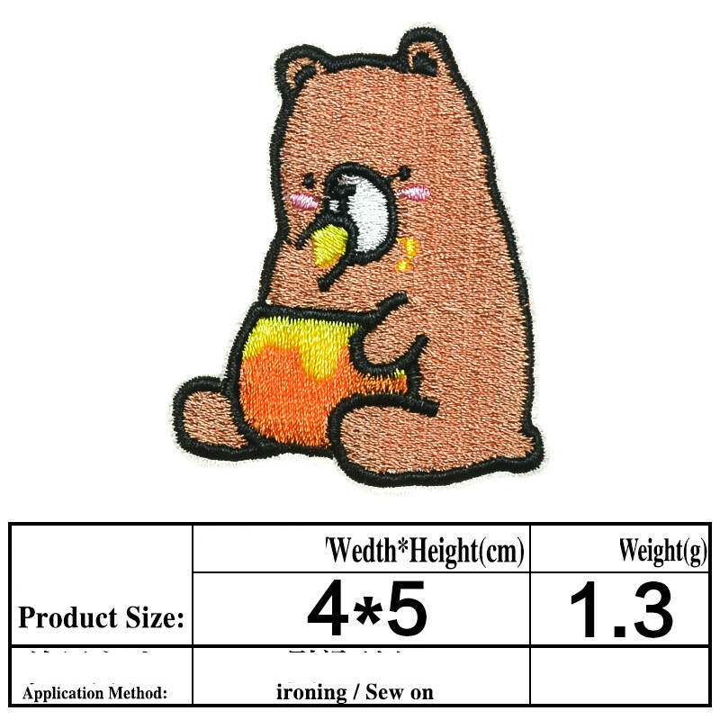 Yaxiu oriģinālās multfilmas uzlīmes, bērnu apģērba somas, dekorēšanas uzlīmes, lācis haizivs zieds, zvaigzne, cauruma uzlīme