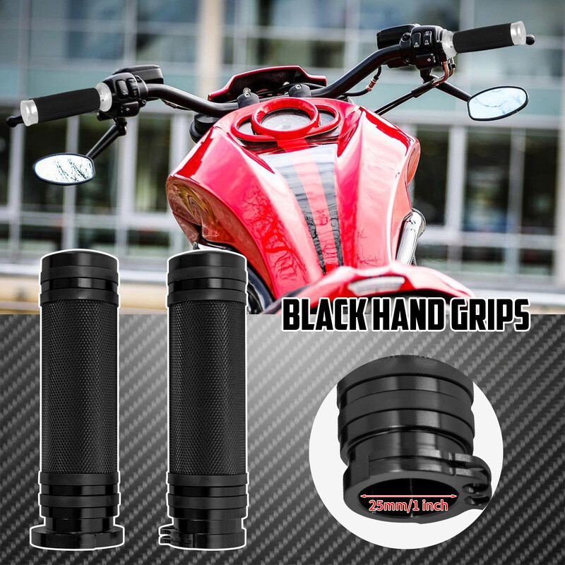 Motociklo 1 colio vairas 25 mm juodos rankenos CNC, skirtos Harley Dyna Sportster Touring Softail Fatboy Road King Low Rider Iron 883