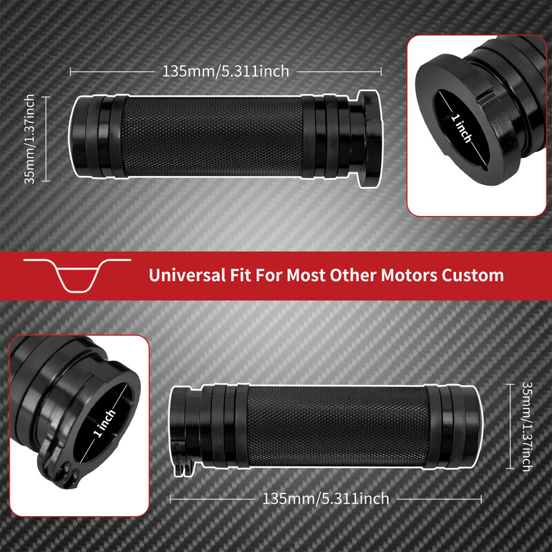 Motociklo 1 colio vairas 25 mm juodos rankenos CNC, skirtos Harley Dyna Sportster Touring Softail Fatboy Road King Low Rider Iron 883