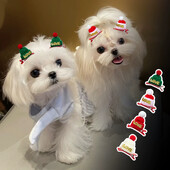 2 részes kézzel készített kötött karácsonyi sapka hajcsat, LOVE letter karácsonyi kisállat kutya fejpánt, macska fejpánt, kis állat kiegészítők