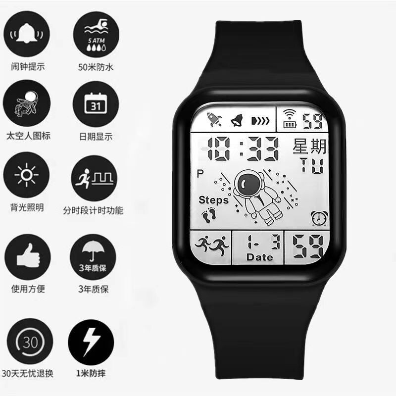 2023 nova crna tehnologija astronauti muškarci i žene studenti i djeca vodootporni višenamjenski sportski vodootporni internetski elektronički sat slavnih