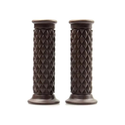 Mânere universale de 7/8" 22mm 24mm Retro pentru motociclete Mânere anti-alunecare din cauciuc pentru ghidon pentru motociclete, motociclete, motociclete