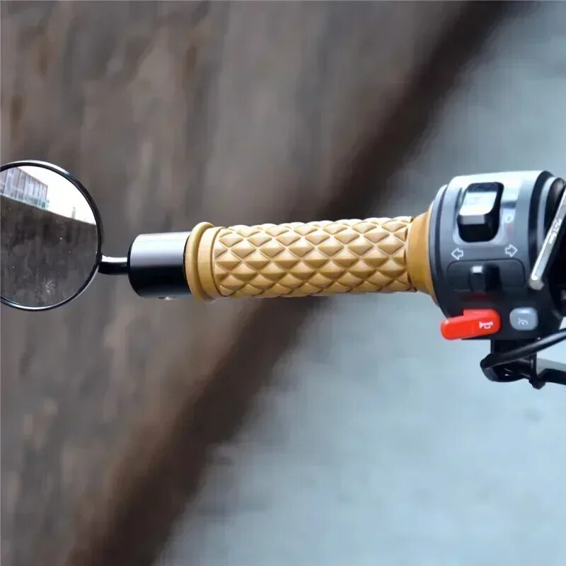 Universālie 7/8" 22 mm 24 mm retro motociklu rokas rokturi Neslīdoši gumijas stūres rokturi Moto Scooter motokrosa motociklu rokturiem