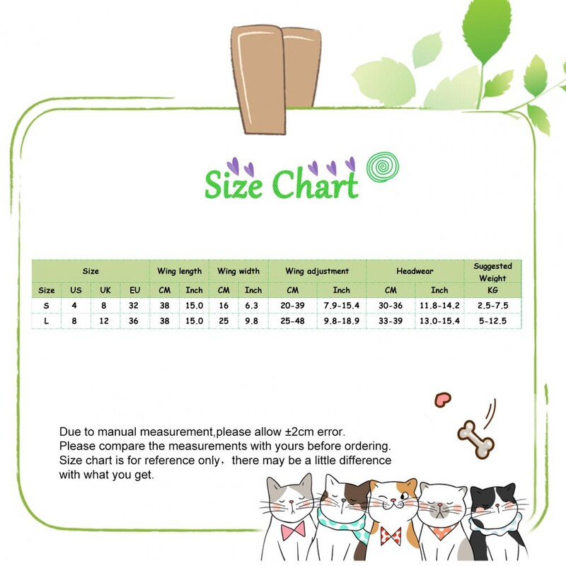 Reguliuojamas naminių gyvūnėlių drabužių rinkinys su angelo sparnais, skirtas fotografuoti vakarėliams ir atostogoms