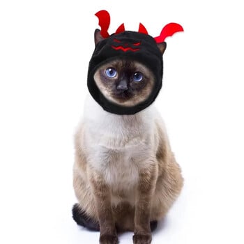 Νέο κατοικίδιο ζώο αποκριάτικο καπέλο Teddy Dress Up Bat Pumpkin Party Headwear Cat Cute Headgear Ghost Festival Party Pet Στολή για γάτες