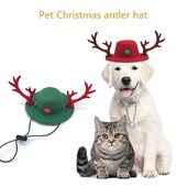 Graži gyvūnų raštų kepurė Žieminė naminių gyvūnėlių mada kepurė Kalėdinė elnių kepurė šuniukui kačiukams mažiems katinams šuo