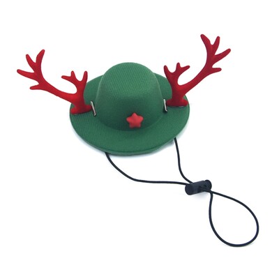 Graži gyvūnų raštų kepurė Žieminė naminių gyvūnėlių mada kepurė Kalėdinė elnių kepurė šuniukui kačiukams mažiems katinams šuo