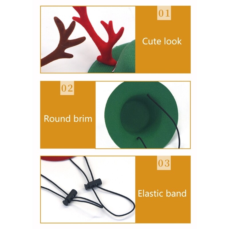 Graži gyvūnų raštų kepurė Žieminė naminių gyvūnėlių mada kepurė Kalėdinė elnių kepurė šuniukui kačiukams mažiems katinams šuo