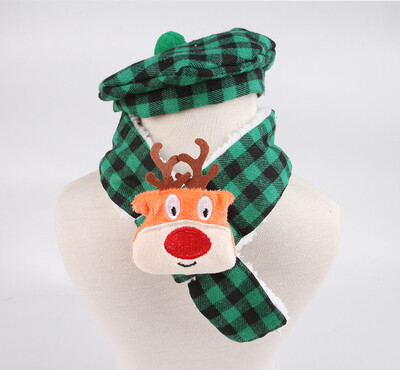 Kalėdinė naminių gyvūnėlių kepurė Šalikas Aprengimas Katės languota skrybėlė Šuo Kalėdų elnio šaliko galvos apdangalų rinkinys suteikia šventinę atmosferą, palaiko šilumą