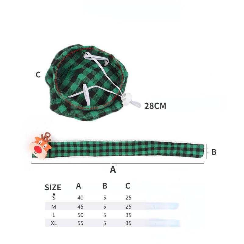 Kalėdinė naminių gyvūnėlių kepurė Šalikas Aprengimas Katės languota skrybėlė Šuo Kalėdų elnio šaliko galvos apdangalų rinkinys suteikia šventinę atmosferą, palaiko šilumą