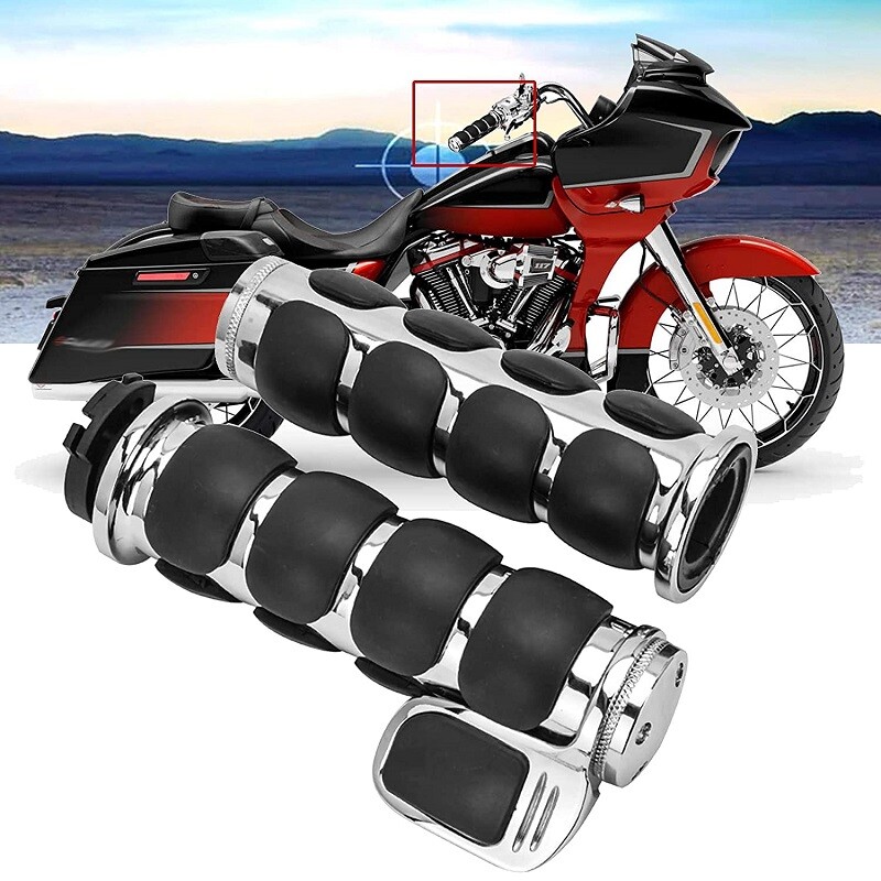 2 vnt 25 mm/22 mm 1 colio chromuotos vairo rankenos, skirtos Harley Touring Street Electra Road Glide motociklo vairo rankenoms