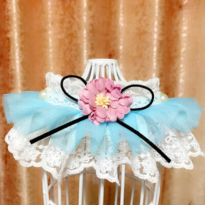 Mieli nėriniai šuns katės kaklaraištis apykaklė Šalikas naminiams gyvūnėliams Seilinukas Bandana Antkaklis šuniui karoliai Kaklaraištis peteliškė šunų vestuvių aksesuarai