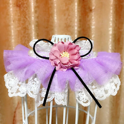 Mieli nėriniai šuns katės kaklaraištis apykaklė Šalikas naminiams gyvūnėliams Seilinukas Bandana Antkaklis šuniui karoliai Kaklaraištis peteliškė šunų vestuvių aksesuarai