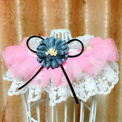 Mieli nėriniai šuns katės kaklaraištis apykaklė Šalikas naminiams gyvūnėliams Seilinukas Bandana Antkaklis šuniui karoliai Kaklaraištis peteliškė šunų vestuvių aksesuarai