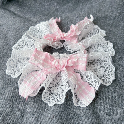 Mieli nėriniai šuns katės kaklaraištis apykaklė Šalikas naminiams gyvūnėliams Seilinukas Bandana Antkaklis šuniui karoliai Kaklaraištis peteliškė šunų vestuvių aksesuarai