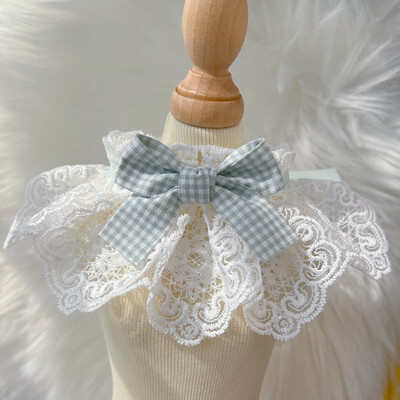 Mieli nėriniai šuns katės kaklaraištis apykaklė Šalikas naminiams gyvūnėliams Seilinukas Bandana Antkaklis šuniui karoliai Kaklaraištis peteliškė šunų vestuvių aksesuarai