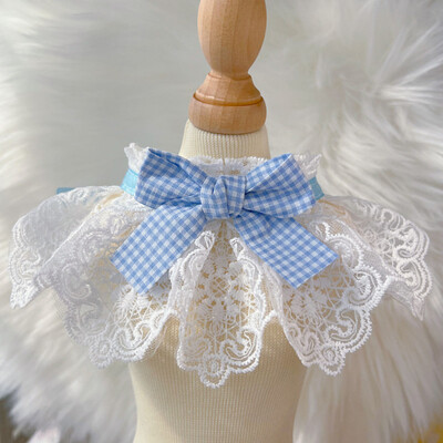 Mieli nėriniai šuns katės kaklaraištis apykaklė Šalikas naminiams gyvūnėliams Seilinukas Bandana Antkaklis šuniui karoliai Kaklaraištis peteliškė šunų vestuvių aksesuarai