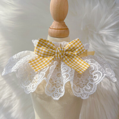 Mieli nėriniai šuns katės kaklaraištis apykaklė Šalikas naminiams gyvūnėliams Seilinukas Bandana Antkaklis šuniui karoliai Kaklaraištis peteliškė šunų vestuvių aksesuarai