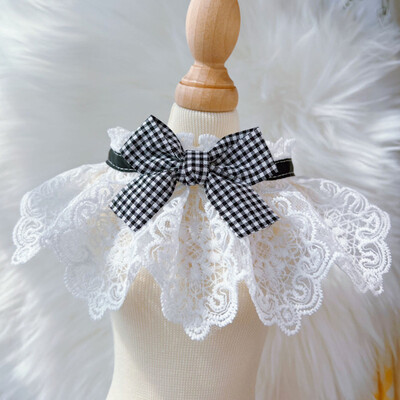 Mieli nėriniai šuns katės kaklaraištis apykaklė Šalikas naminiams gyvūnėliams Seilinukas Bandana Antkaklis šuniui karoliai Kaklaraištis peteliškė šunų vestuvių aksesuarai