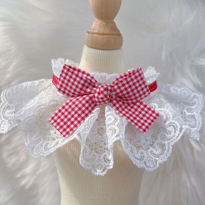 Mieli nėriniai šuns katės kaklaraištis apykaklė Šalikas naminiams gyvūnėliams Seilinukas Bandana Antkaklis šuniui karoliai Kaklaraištis peteliškė šunų vestuvių aksesuarai