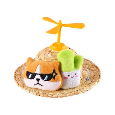 Šunų skrybėlės naminių gyvūnėlių dekoravimas mažiems ir vidutiniams dideliems šunims katėms kostiumams augintiniams Fotografijos reikmenys Mieli gerbėjai šunų kačių šiaudinė kepurė naminiams gyvūnėliams