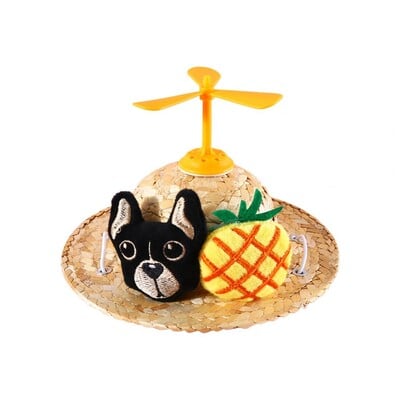 Šunų skrybėlės naminių gyvūnėlių dekoravimas mažiems ir vidutiniams dideliems šunims katėms kostiumams augintiniams Fotografijos reikmenys Mieli gerbėjai šunų kačių šiaudinė kepurė naminiams gyvūnėliams