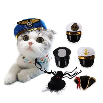 Χαριτωμένο καπέλο πειρατών Captain for CAT Christmas Pet Dogs Cosplay Headwear Winter Halloween Cosplay Cosplay