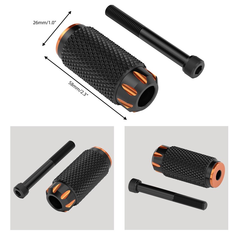 Motocikla pārnesumu pārslēgšanas sviras purngals Harley Sportster XL1200 XL883 Fat Bob Fat Boy Softail FXST Dyna FXD rievotas pārslēgšanas tapas