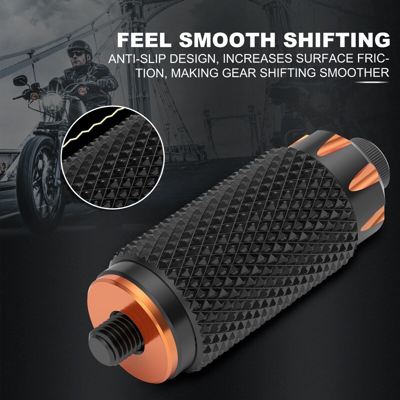 Motocikla pārnesumu pārslēgšanas sviras purngals Harley Sportster XL1200 XL883 Fat Bob Fat Boy Softail FXST Dyna FXD rievotas pārslēgšanas tapas